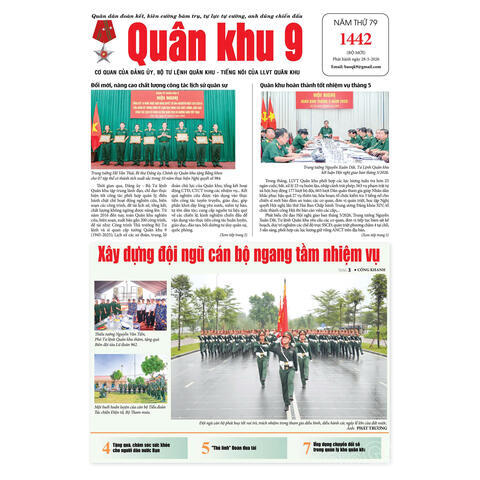 Báo Quân khu 9 số 1442, ra ngày 28/5/2026