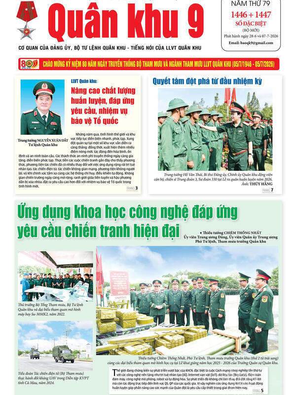 Số đặc biệt chào mừng Kỷ niệm 80 năm Ngành Tham mưu và Bộ Tham mưu Quân khu